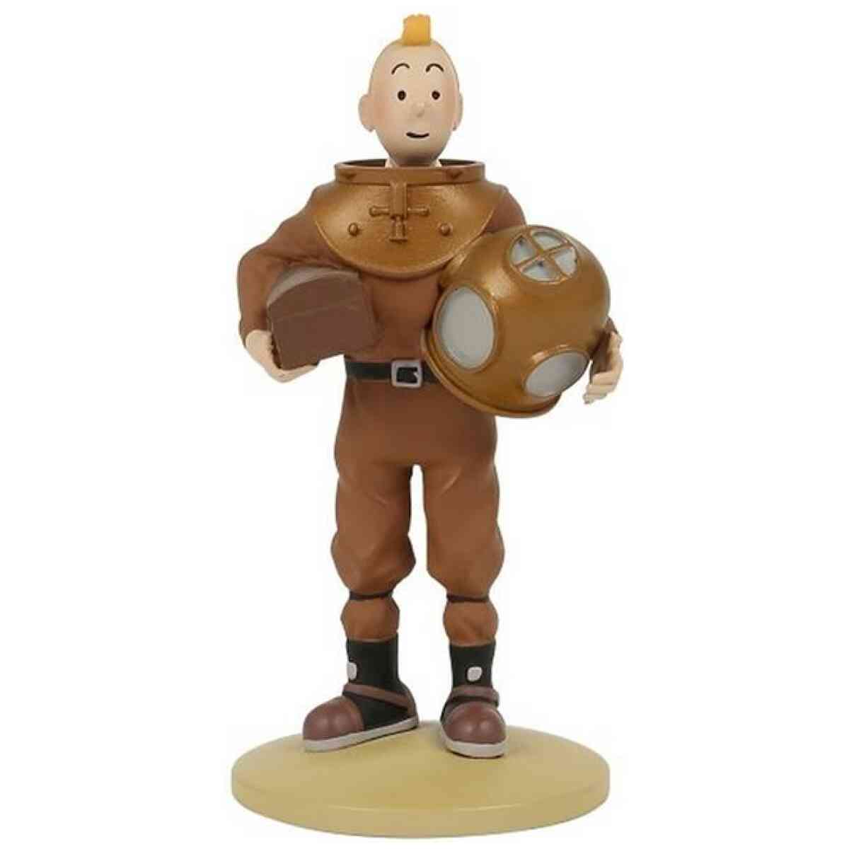 Tintin i dykardräkt - Staty i resin - 12 cm