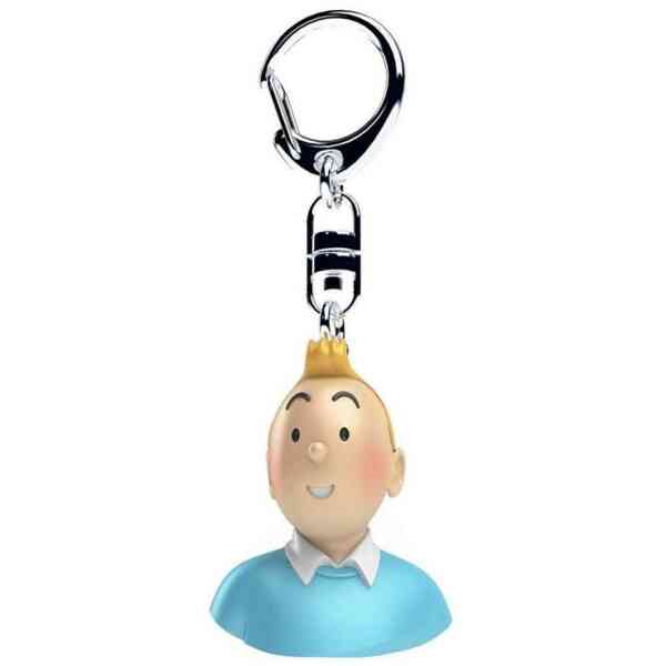 Tintin byst - 4,5 cm nycklering