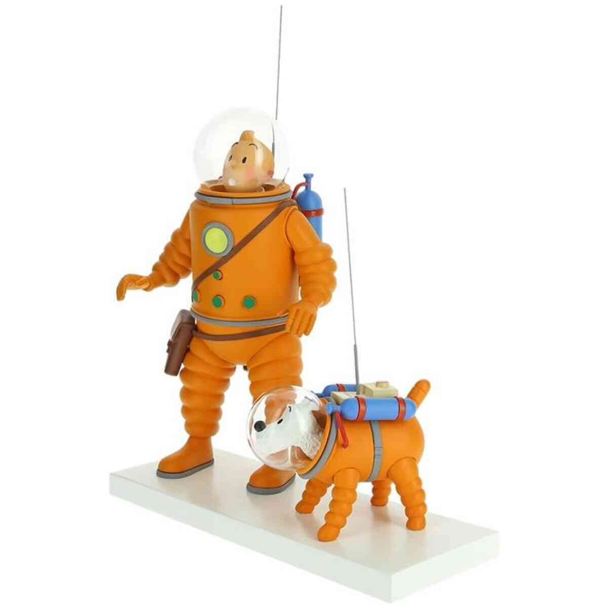 Tintin och Milou på månen - Staty i resin