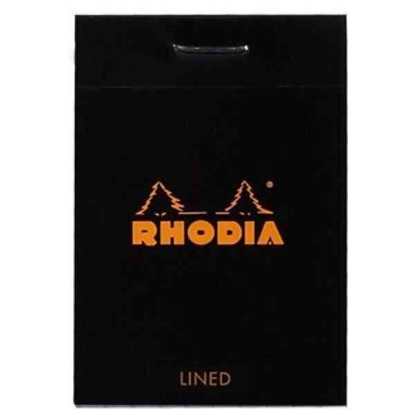 Rhodia head stapled pad black N°10 ruled