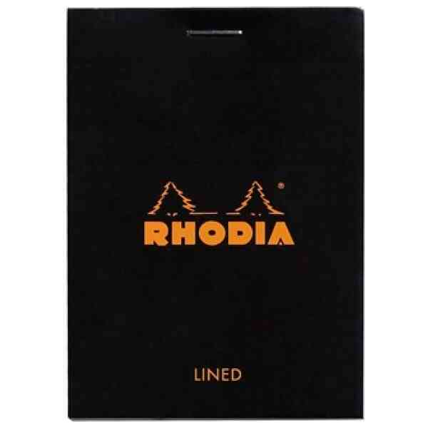Rhodia head stapled pad black N°11 ruled