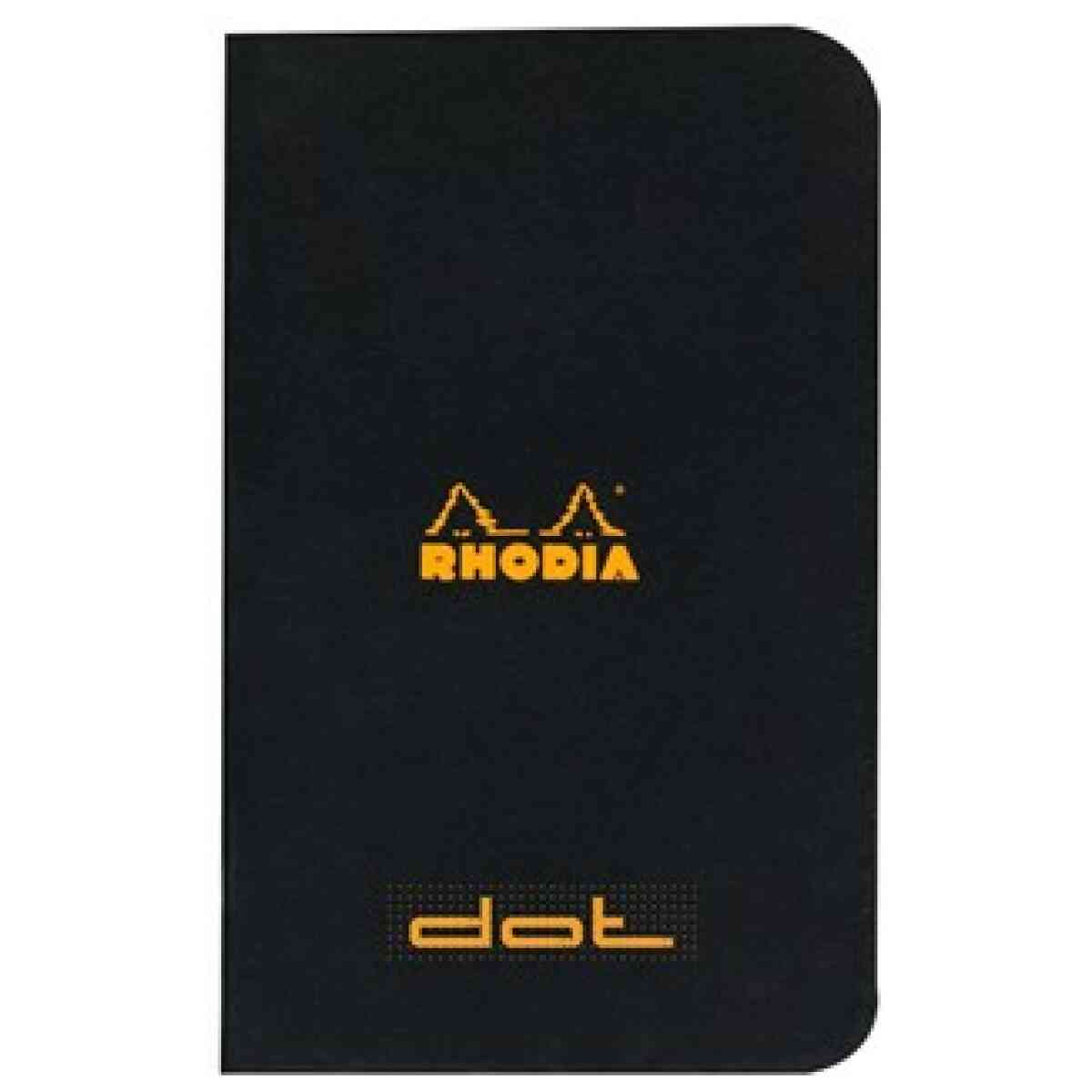 Rhodia Classic Stapl Black 7,5x12cm Dot