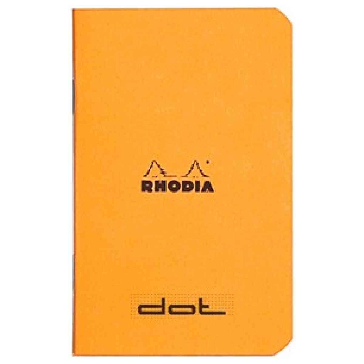 Rhodia Classic Stapl Orange 7,5x12cm Dot