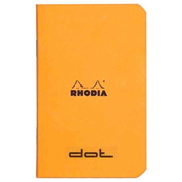 Rhodia Classic Stapl Orange 7,5x12cm Dot
