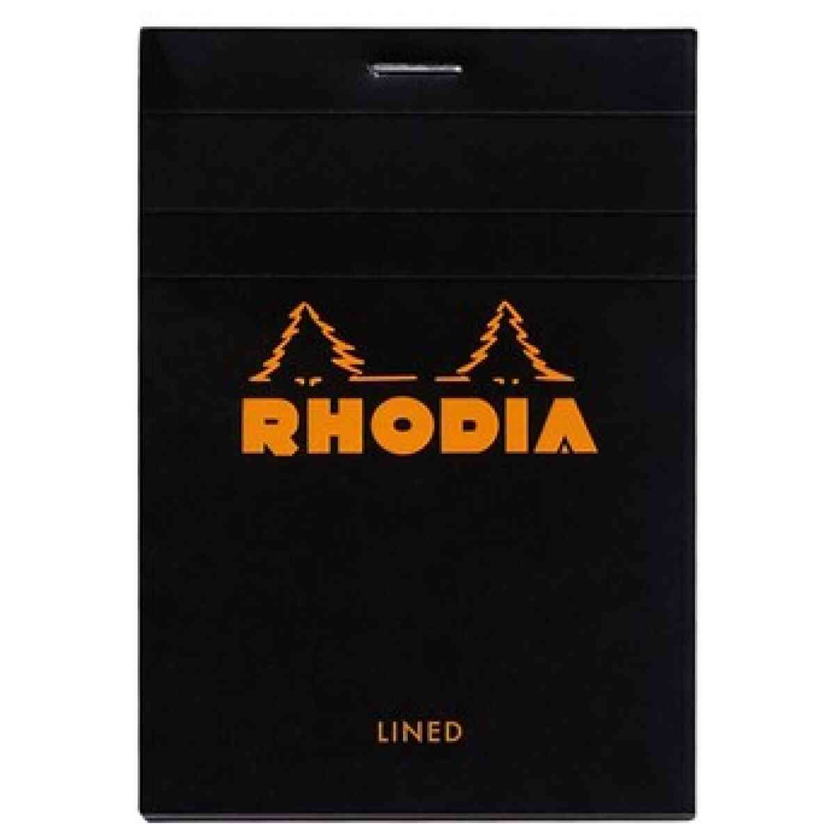 Rhodia head stapled pad black N°12 ruled