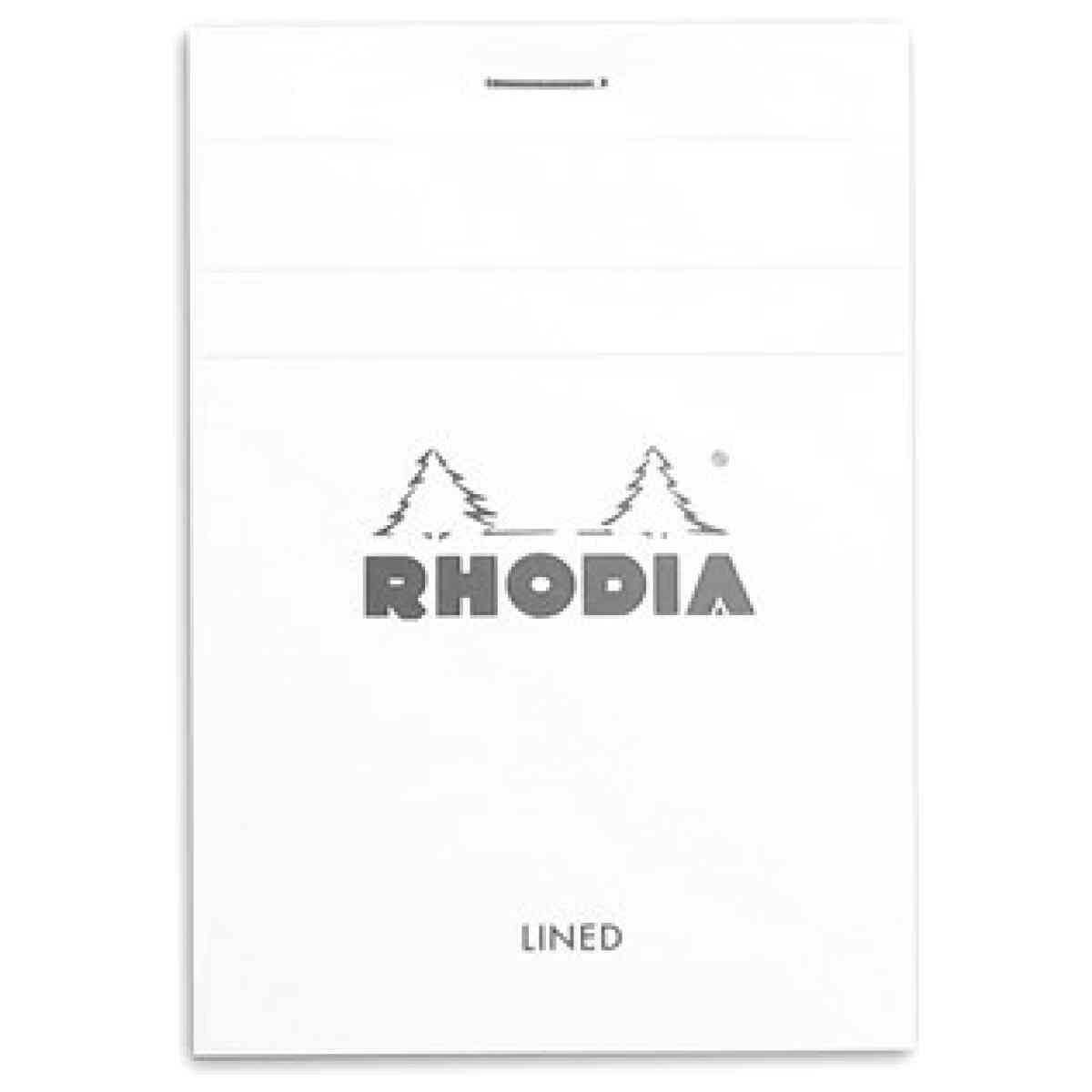 Rhodia head stapled pad white N°12 ruled