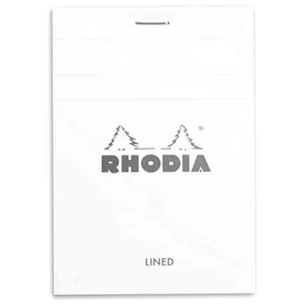 Rhodia head stapled pad white N°12 ruled