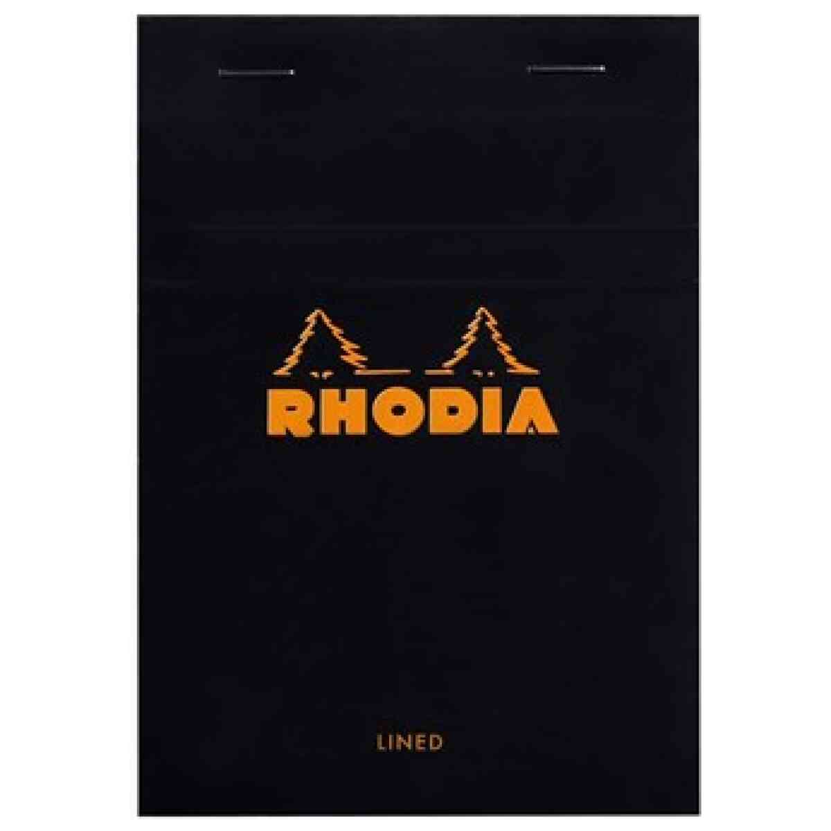 Rhodia head stapled pad black N°13 ruled