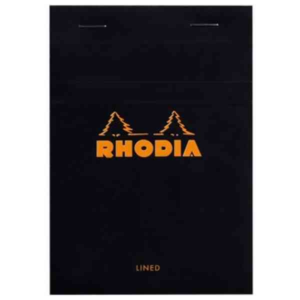 Rhodia head stapled pad black N°13 ruled