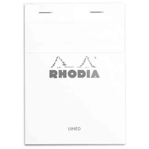 Rhodia head stapled pad white N°13 ruled