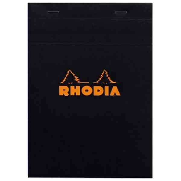 Rhodia head stapled pad black N°16 squar