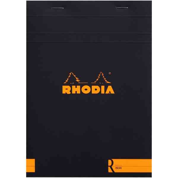 Rhodia le R Black head st.pad linedN°16