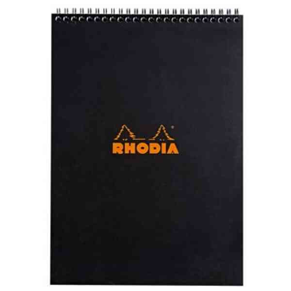 Rhodia NotePad wire black A4 squared