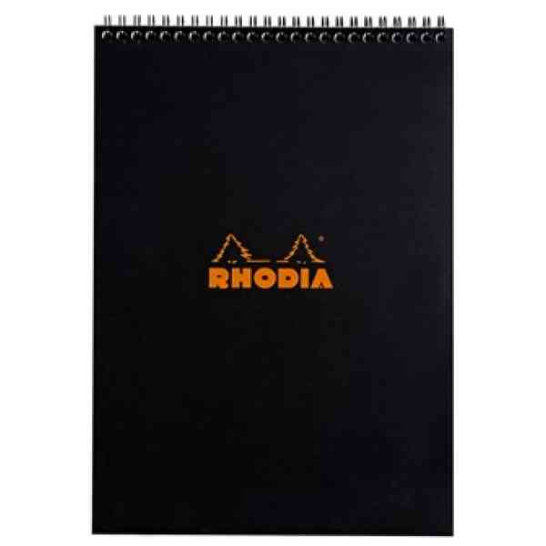 Rhodia NotePad wire black A4 lined