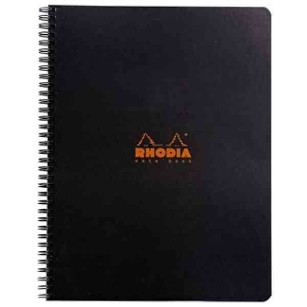 Rhodia NoteBook wire black A4+ squared