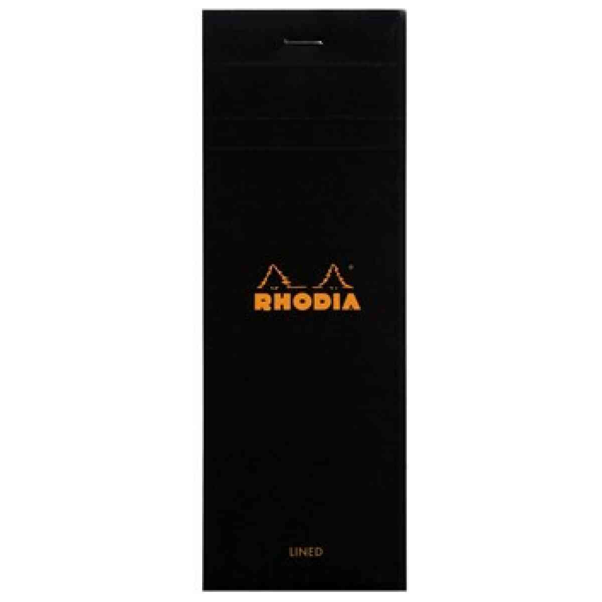 Rhodia head stapled pad black N°8 ruled
