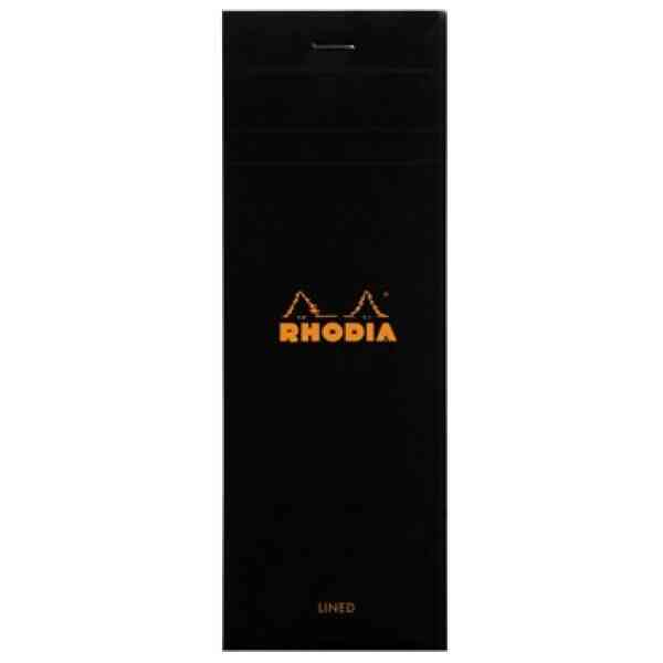 Rhodia head stapled pad black N°8 ruled