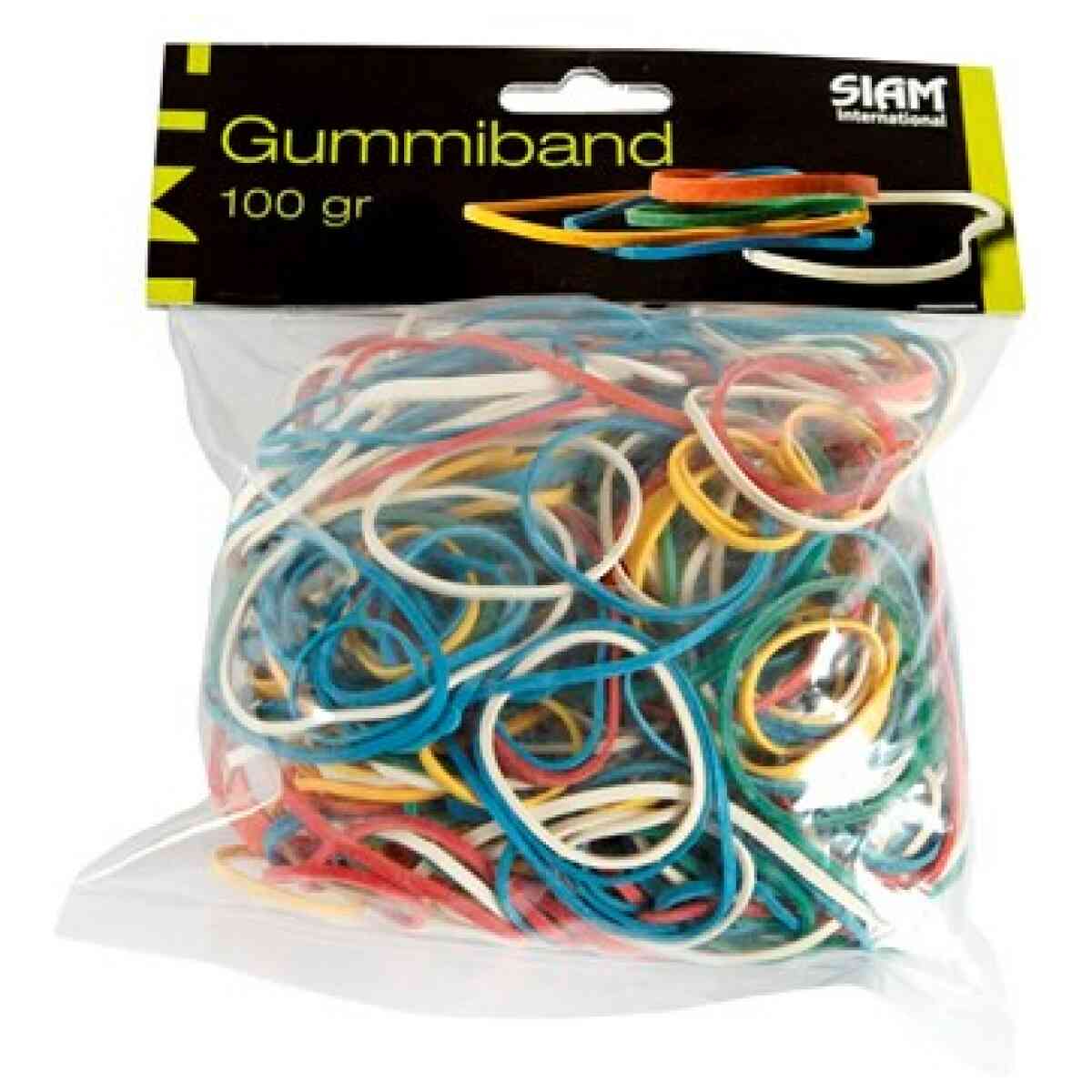 Gummiband 100g/påse ass. Färger