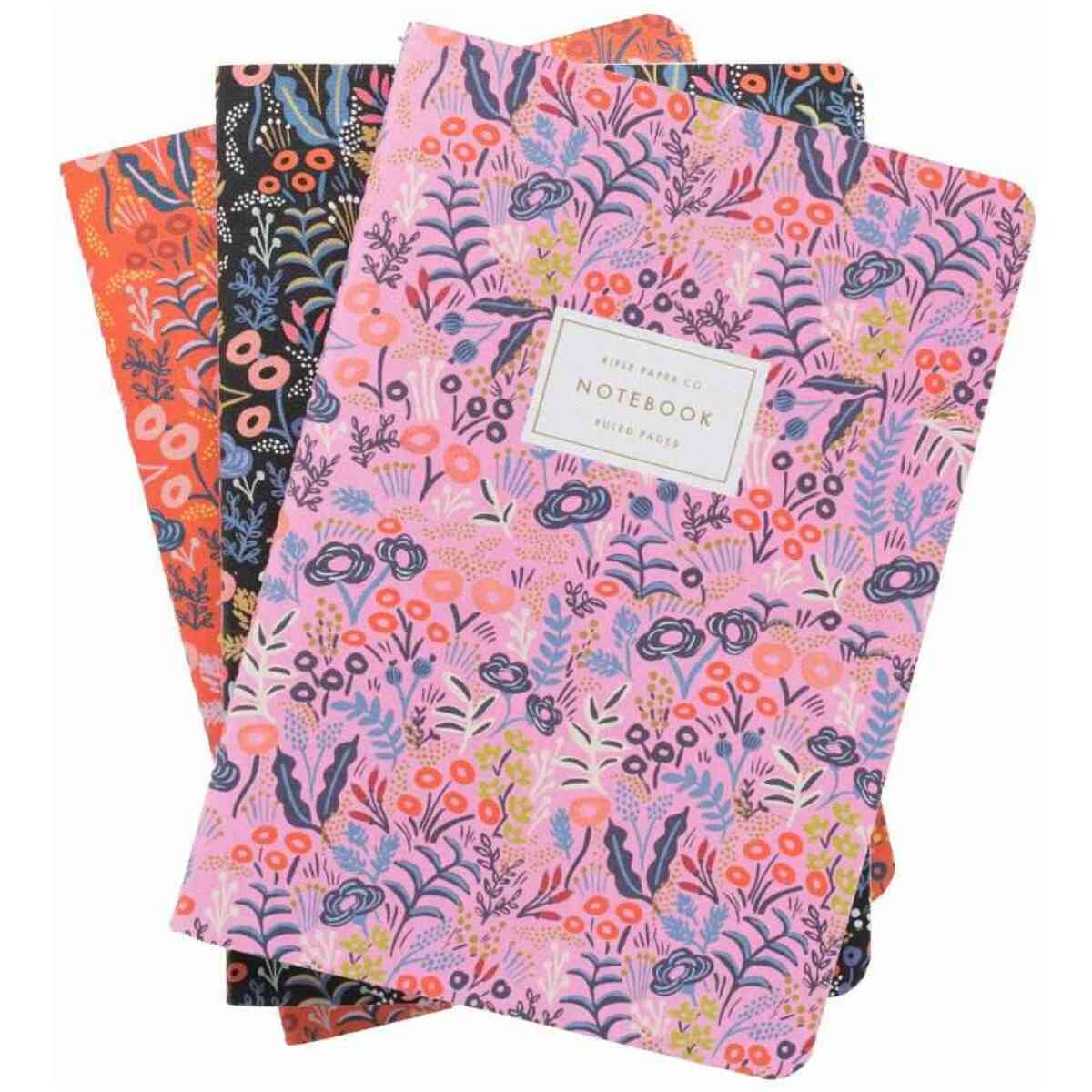 Set of 3 Tapestry Stitched Notebook Set