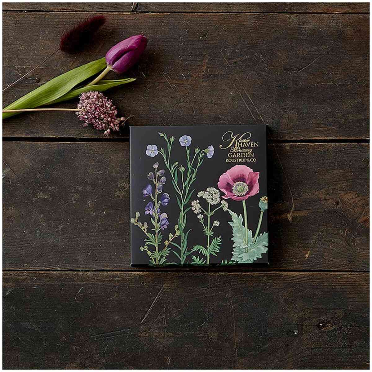 Square Cardfolder- Monestary Garden 8 kort w/kuvert