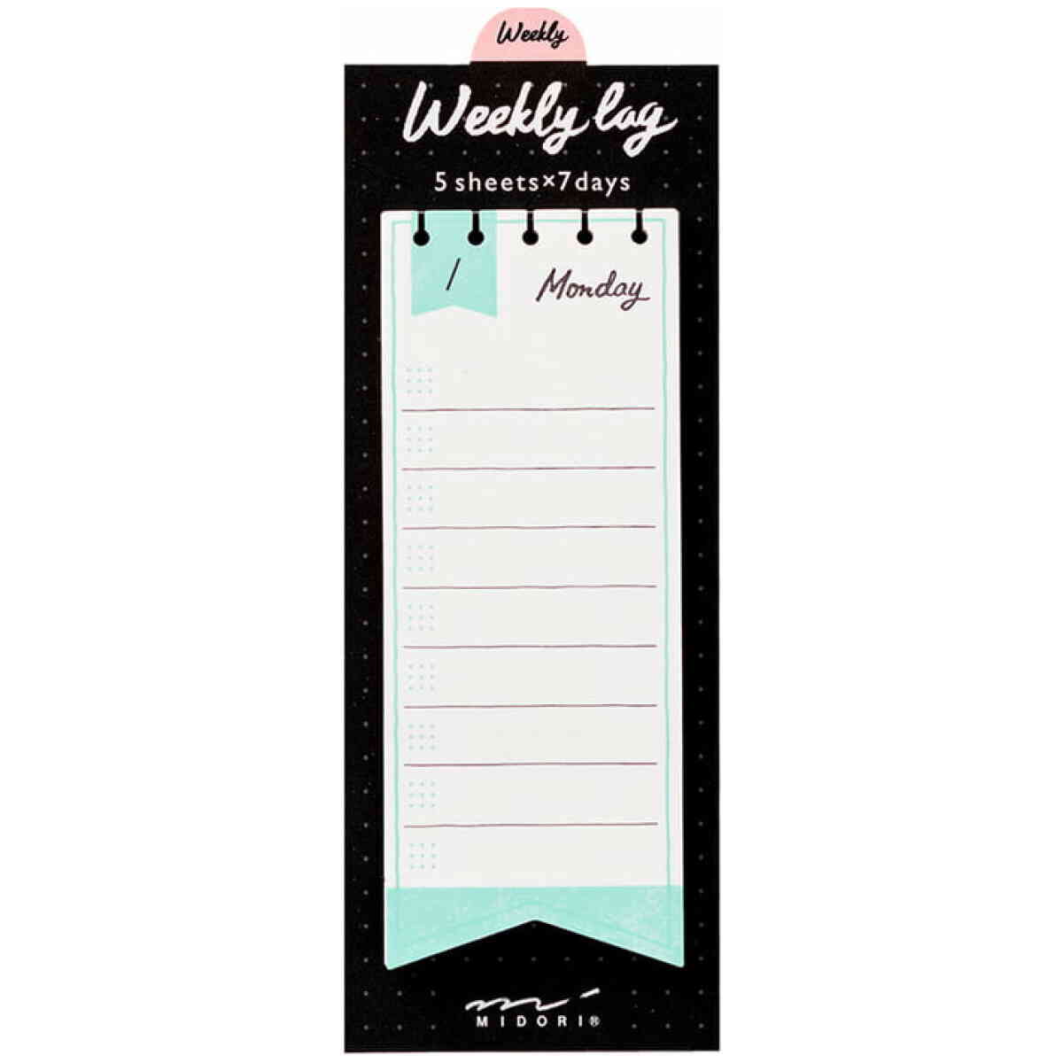 Sticky Notes Weekly Log Ribbon