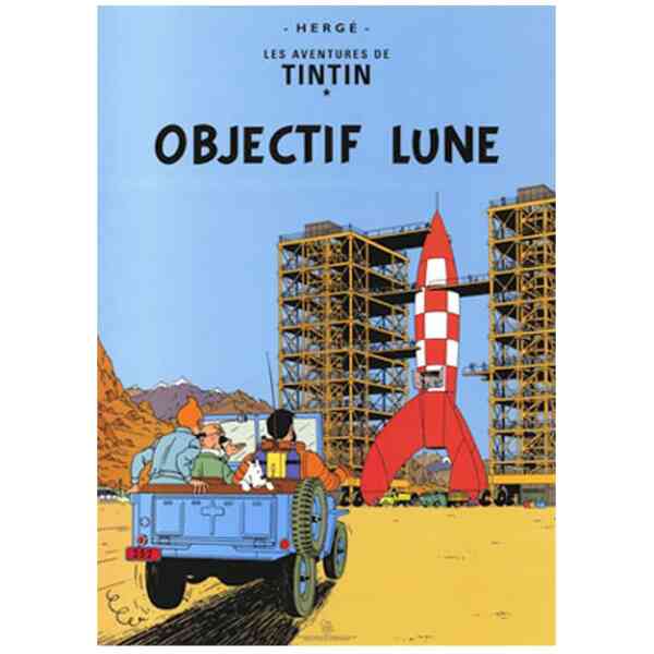Poster Månen Tur och Retur del 1 - Objectif Lune - 50 x 70 cm