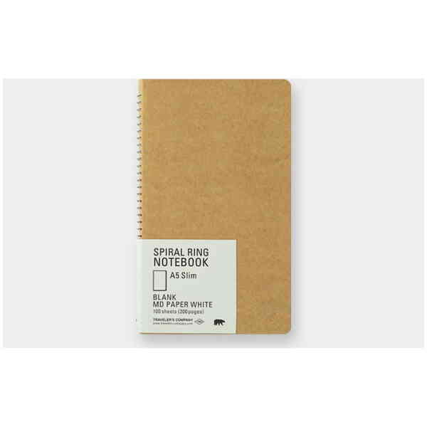 Traveler’s Notebook SPIRAL RING NOTEBOOK A5 Slim MD White