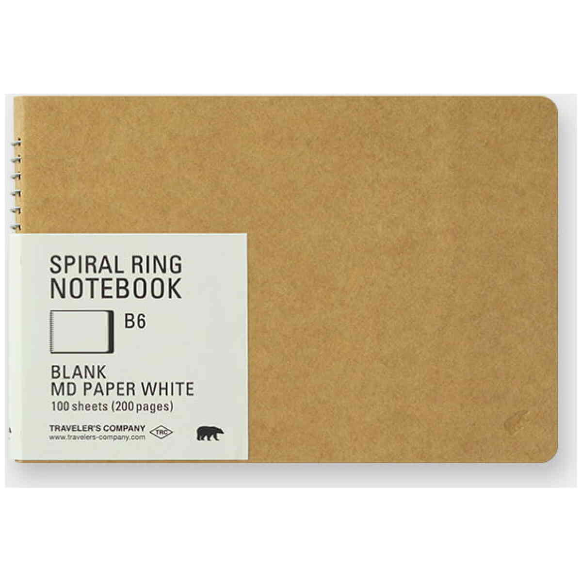 Traveler’s Notebook SPIRAL RING NOTEBOOK B6 MD White