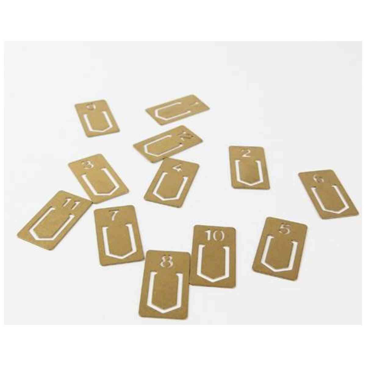 brass numbered clips travelers company 1