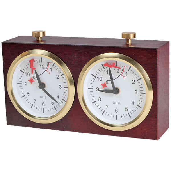 Wooden BHB chess clock without stand – Dark Large
