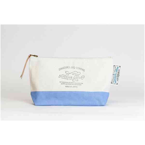 Cotton Canvas Pouch 03 Light Blue