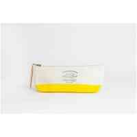 cotton canvas pouch shallow yellow