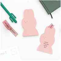 memo pad animal pink rabbit