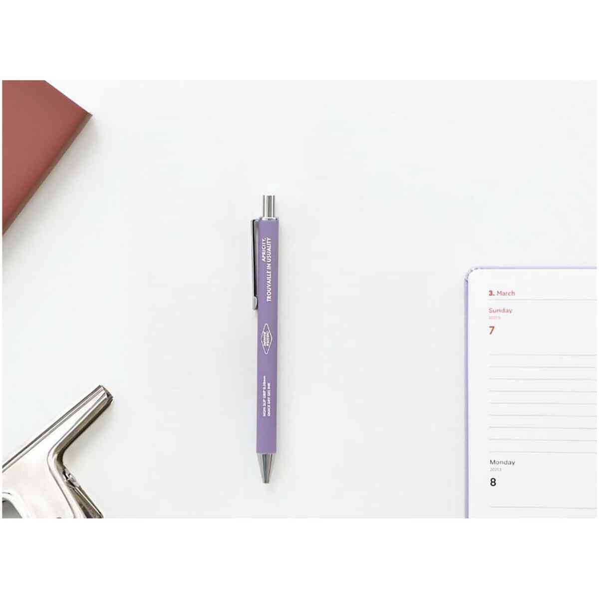 non slip smooth gel pen 038 purple