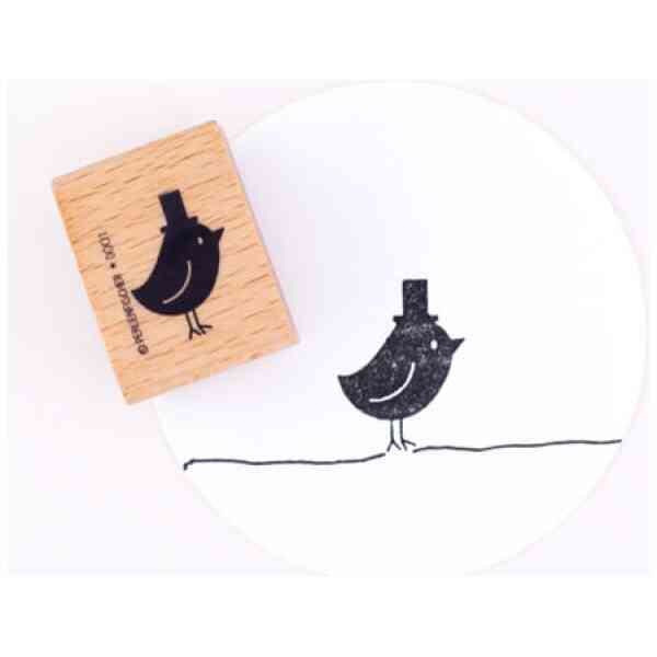 Stamp : Bird with hat Artikel: D001