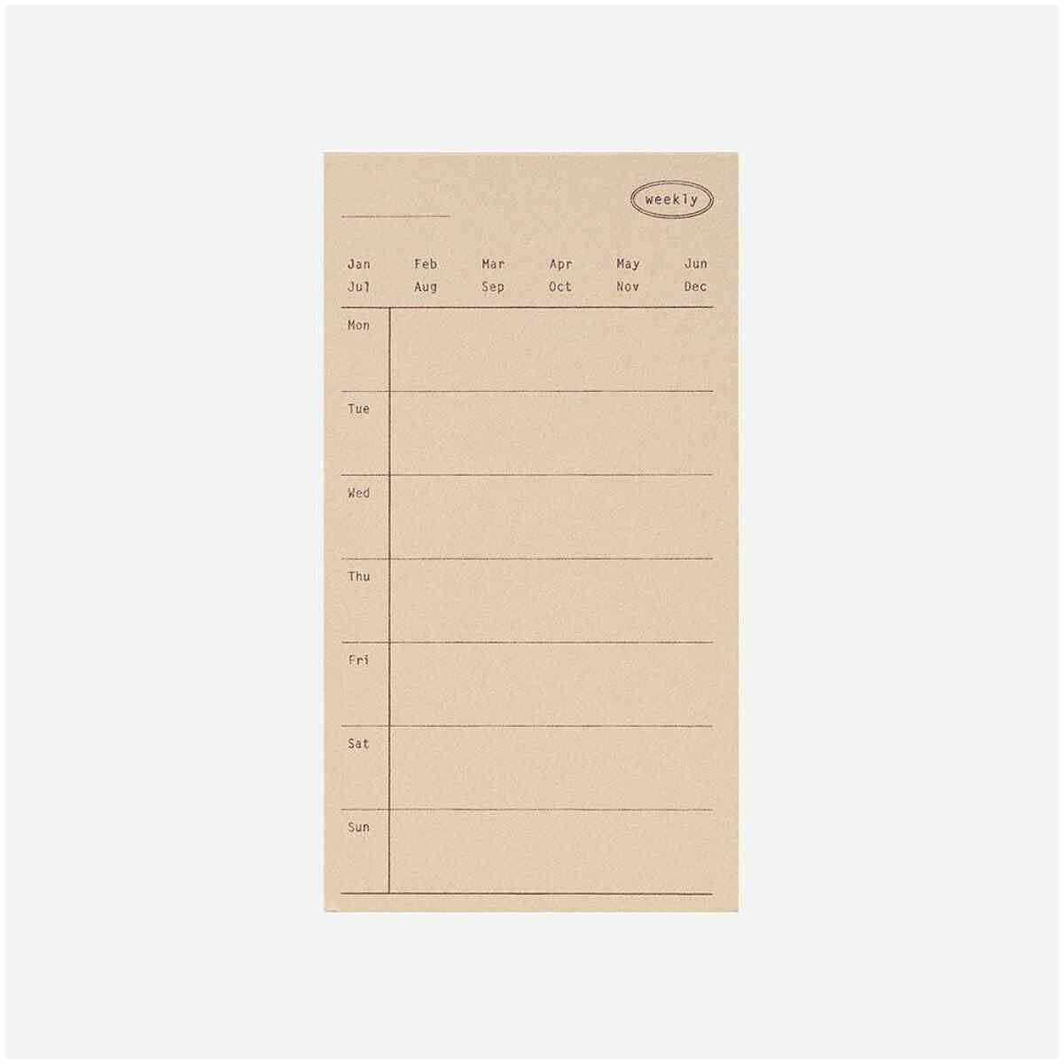 Plain Memo Pad - Weekly Memo