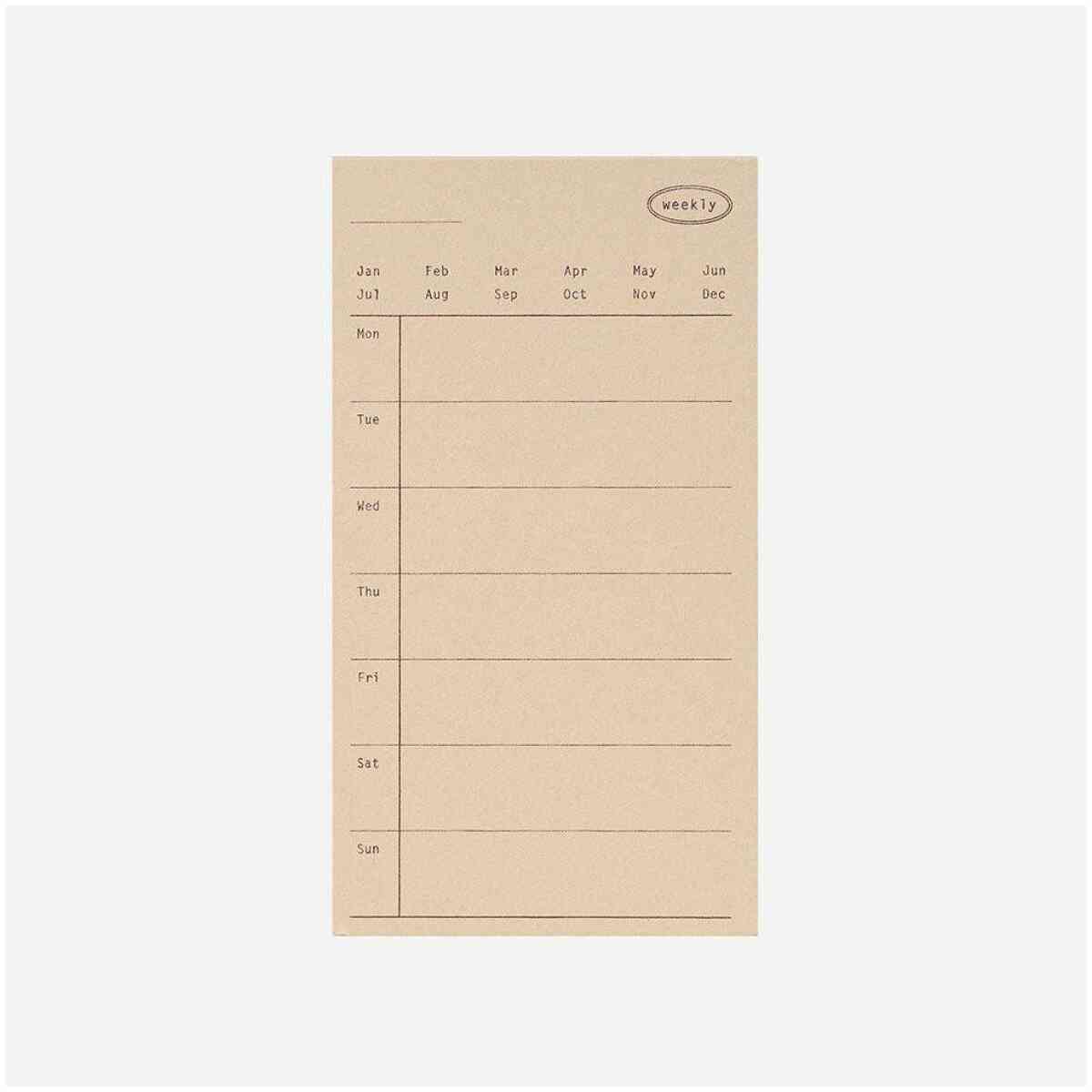 plain memo pad weekly memo