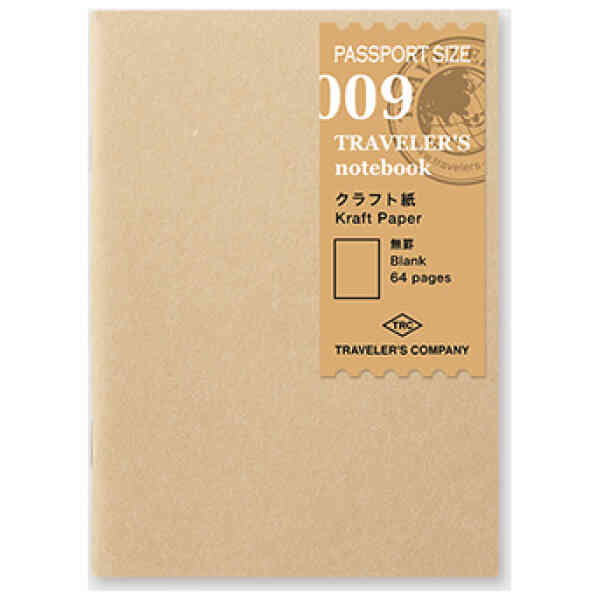 Traveler’s Notebook, 009. Kraft Paper Refill Passport Size