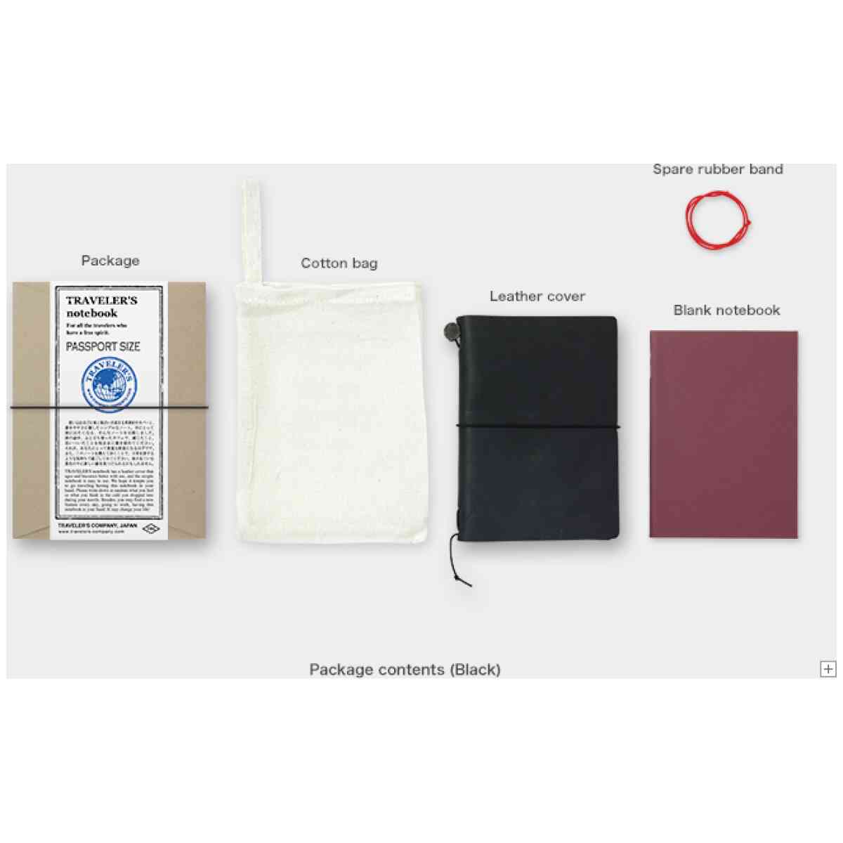 Traveler's Notebook, Notebook Black - Passport Size - Bild 3