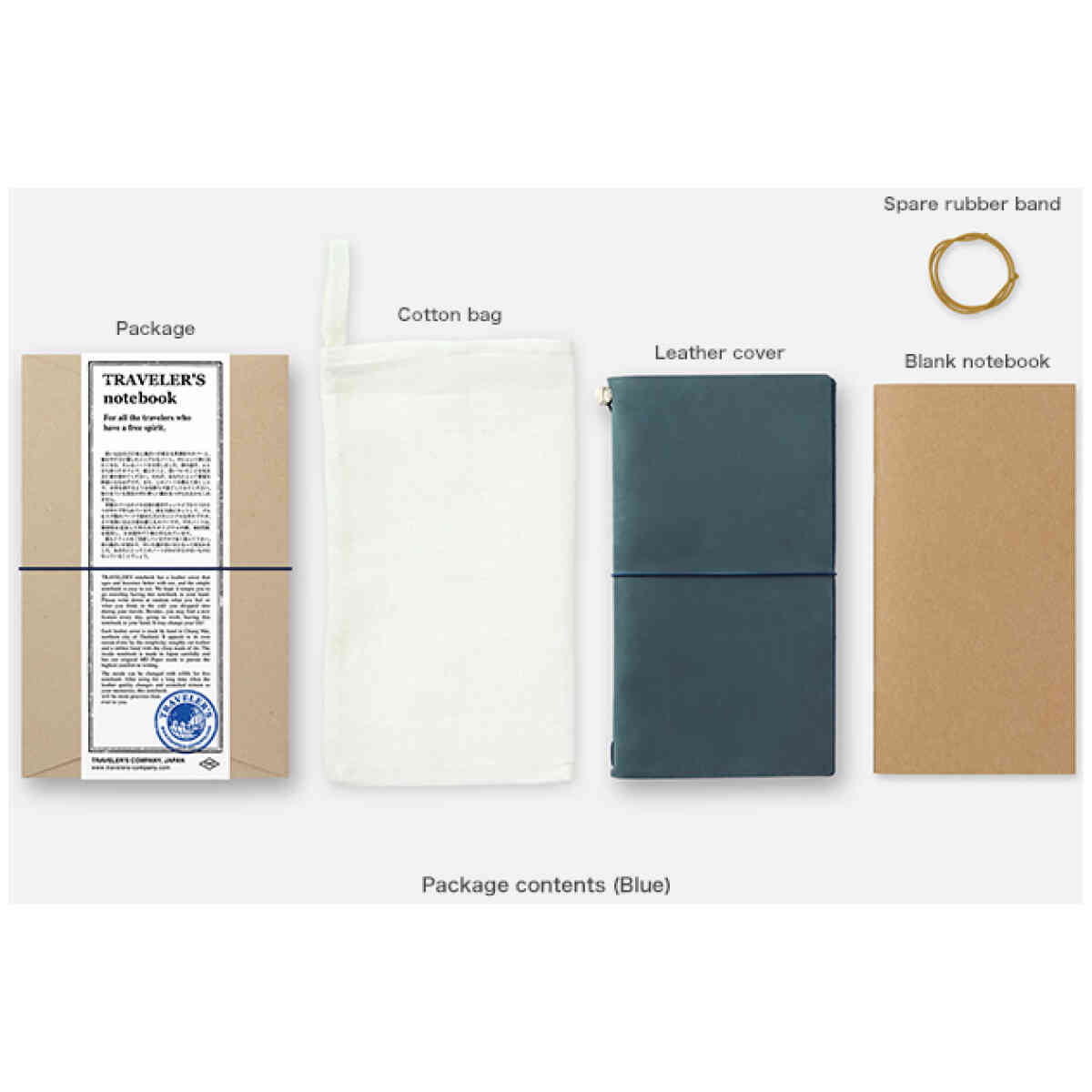 Traveler's Notebook, Notebook Blue - Regular Size