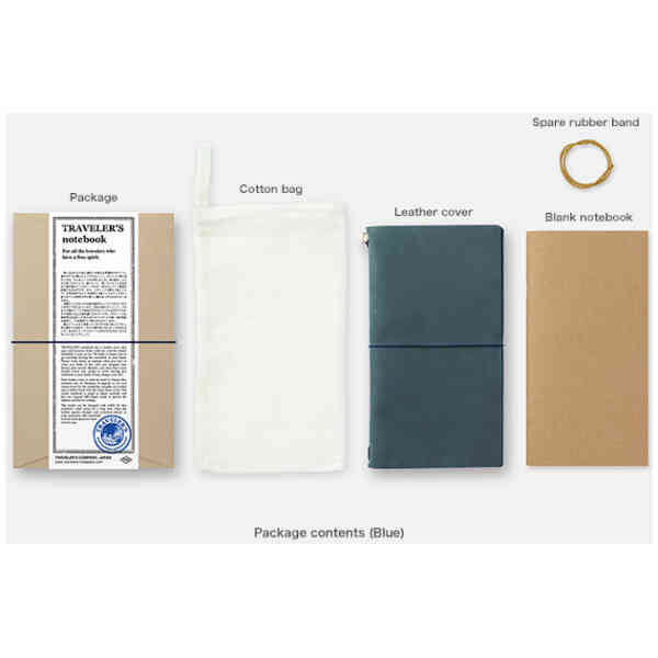 Traveler's Notebook, Notebook Blue - Regular Size