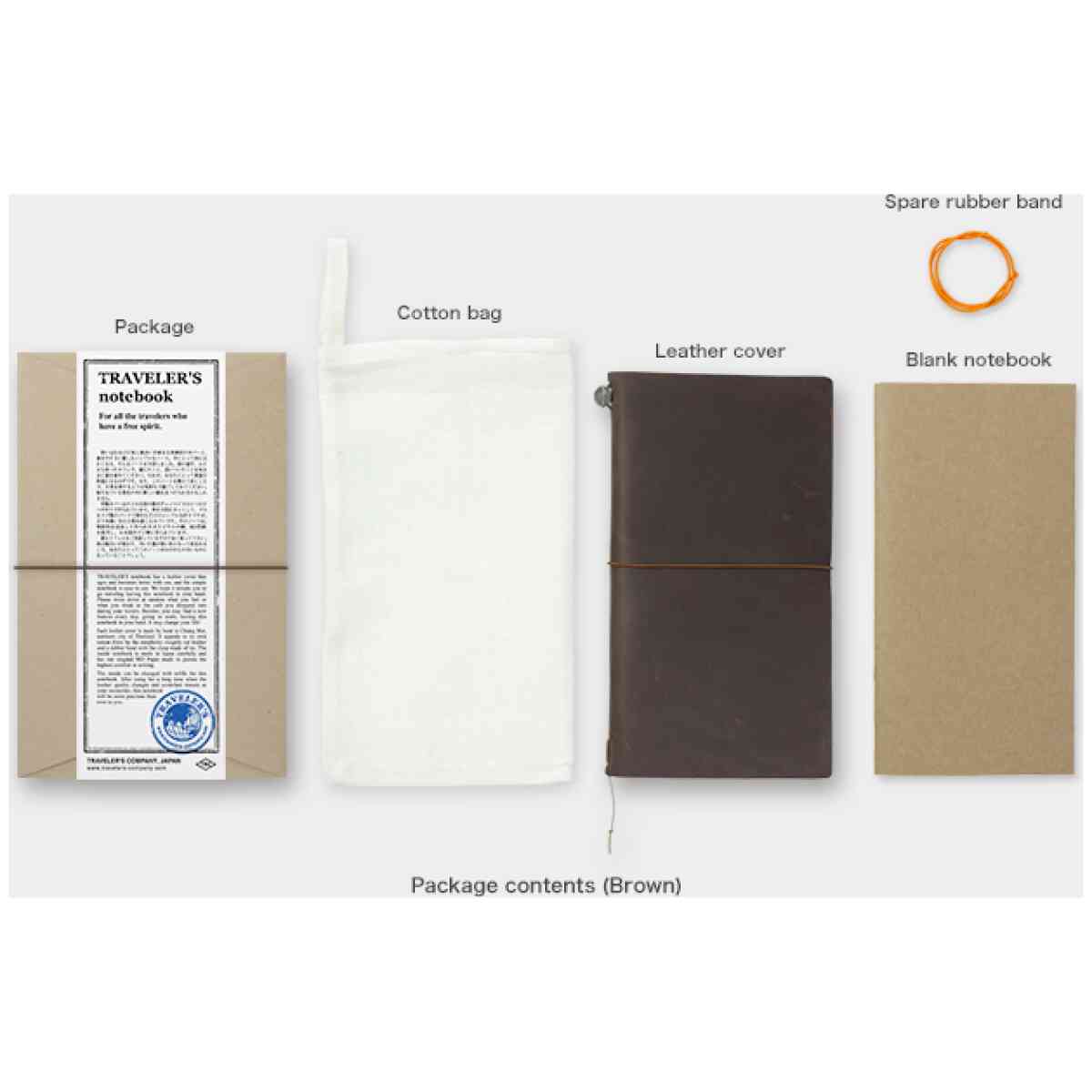 Traveler's Notebook, Notebook Brown - Regular Size
