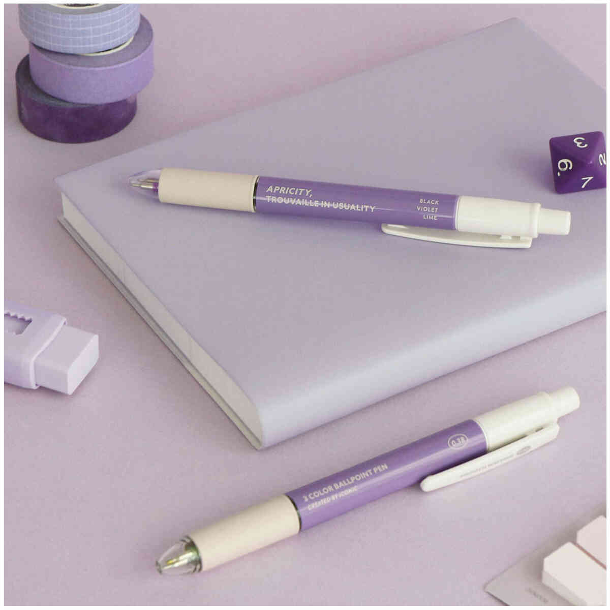 smooth 3 color pen 038 03 purple