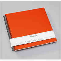 spiralalbum economy large cremeweisser karton orange