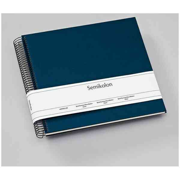 Spiralalbum ekonomi medium, benvit kartong, Marin