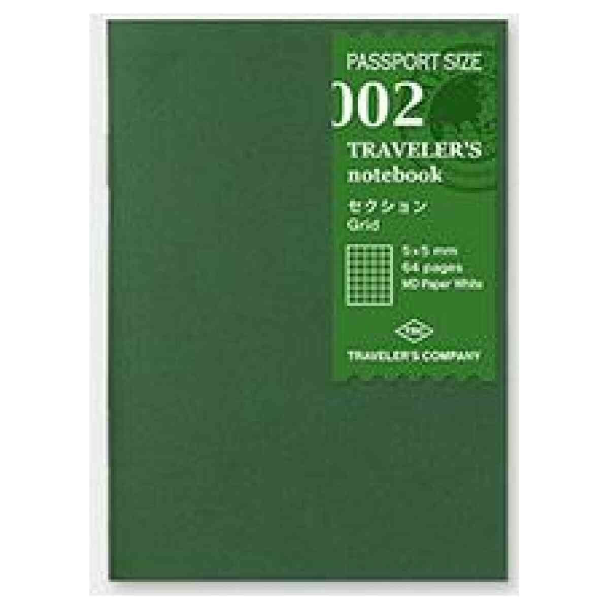 Traveler’s Notebook, 002. Grid Refill MD Passport Size