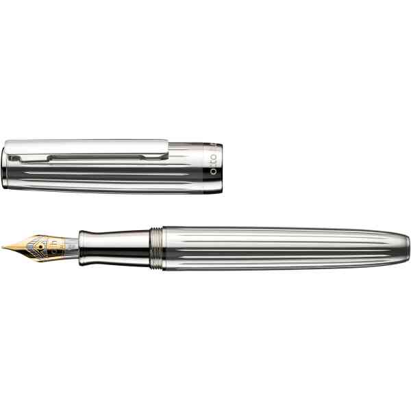 Otto Hutt Design 07 Fountain Pen Thread guilloché Silver