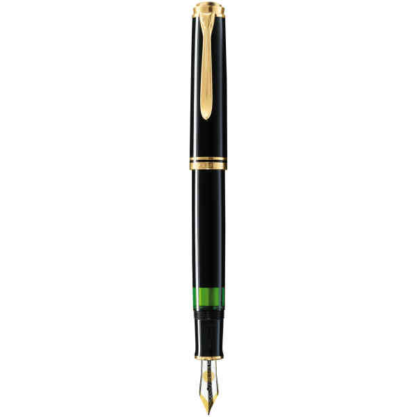 Pelikan M600 Souveraen Black Fountain Pen With Gold