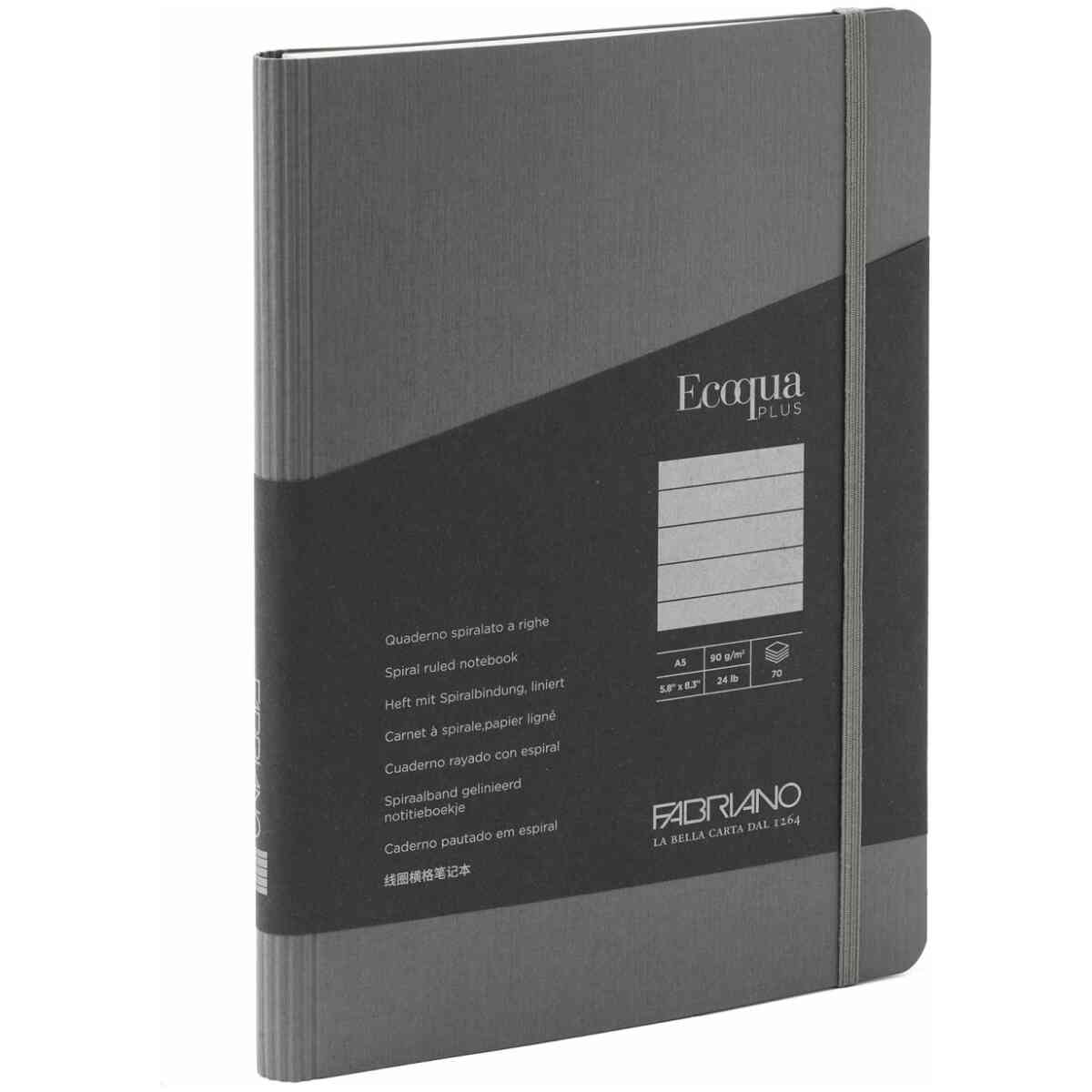 Ecoqua Plus hidden spiral notebook A5 Ruled