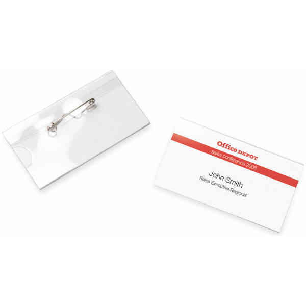 Namnskylt Office Depot 75 x 40 mm nål 50 st/fp